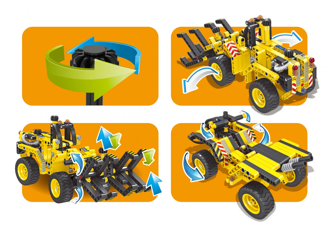 301-Piece STEM Building Blocks Construction Kit – Bulldozer Brick Set for Kids