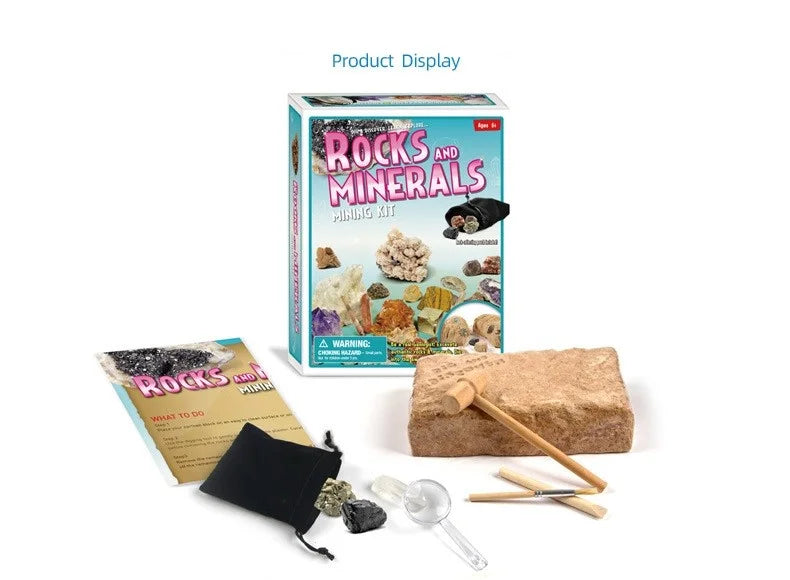 Gem Digging Kit for Kids – Rocks and Minerals Excavation Toy, Fun STEM Learning Activity