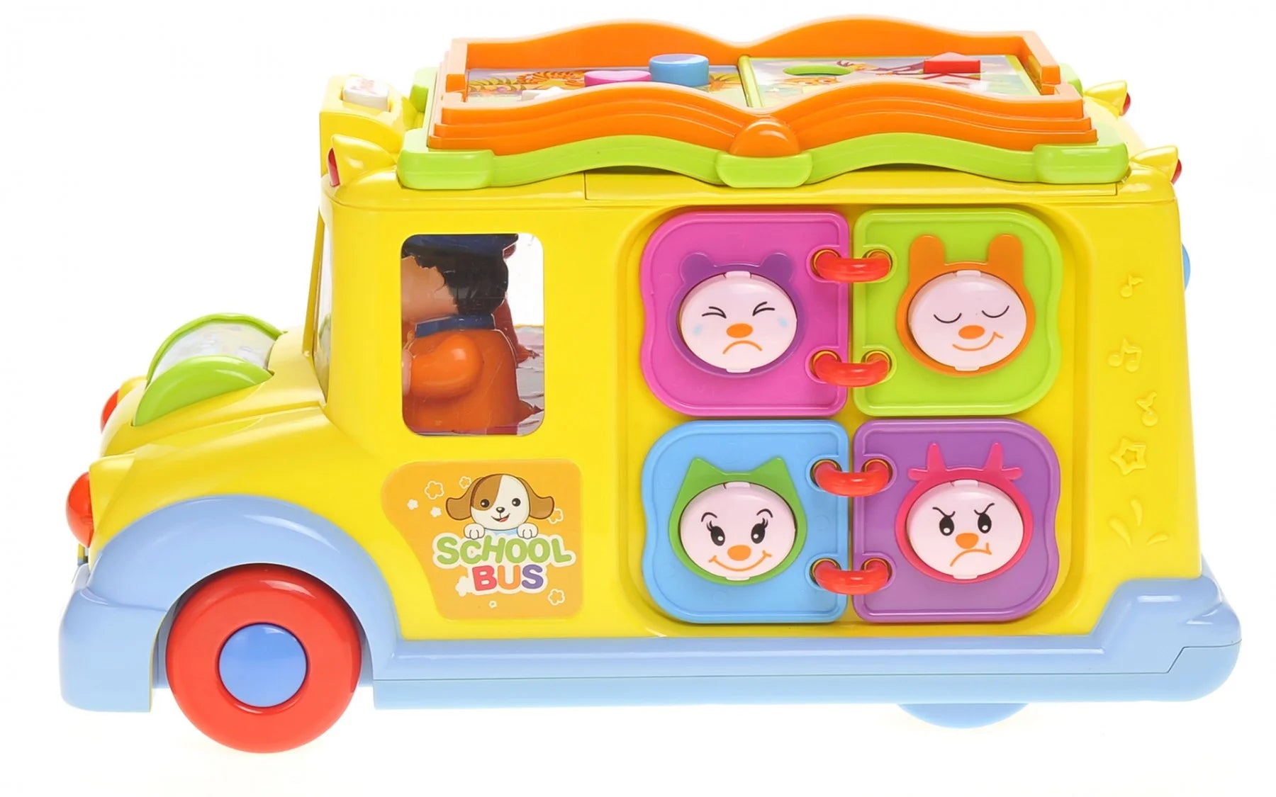 Interactive School Bus Toy for Kids with Flashing Lights & Sounds – Fun Educational Play