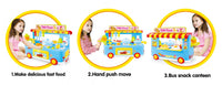 29-Piece Fast Food Bus Kitchen Play Set – Interactive Blue Cooking Toy for Kids