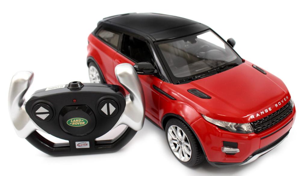 Red Range Rover RC car with remote control - realistic design and details.