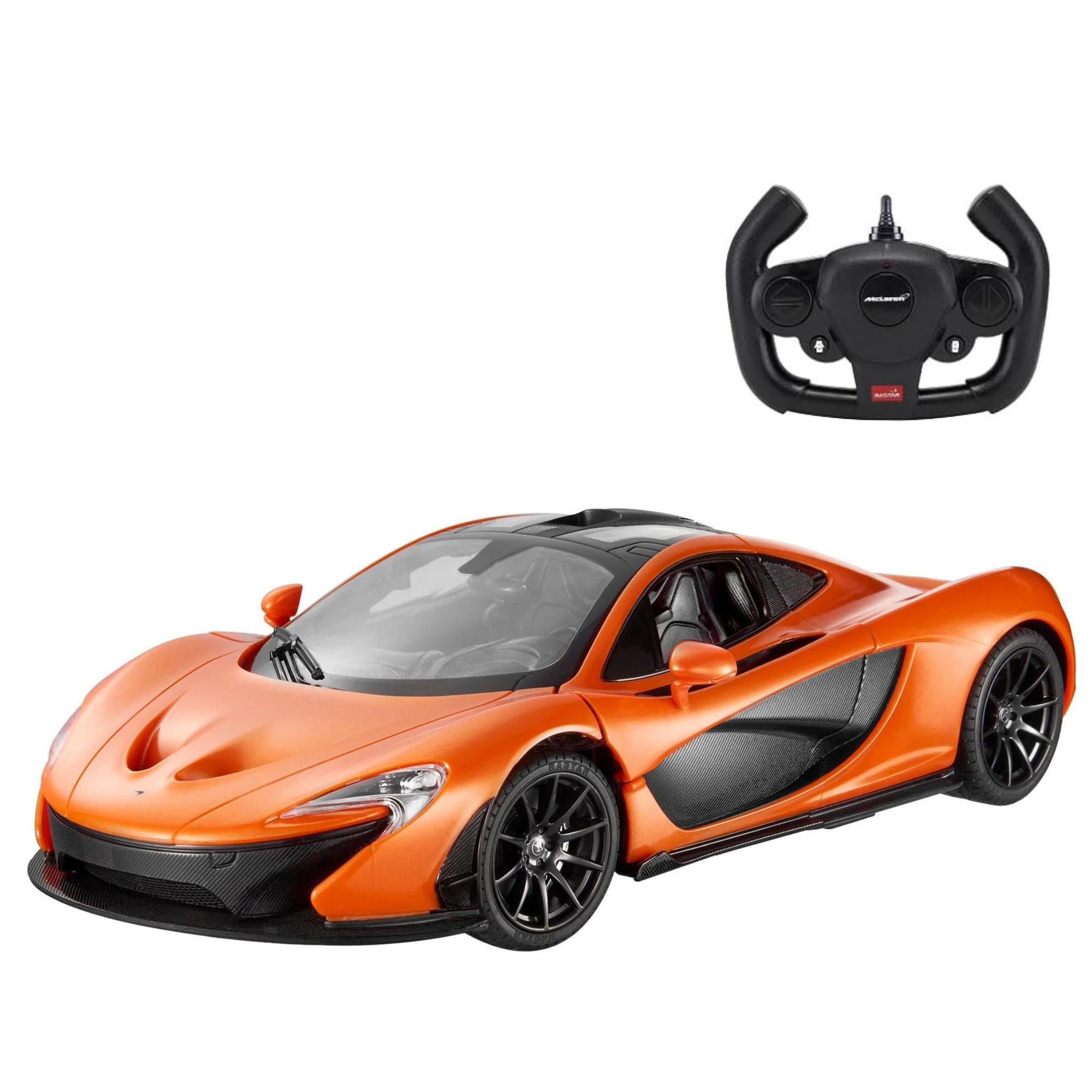 1:14 Scale RC McLaren P1 Sport Car, Open Doors, Lights | Orange