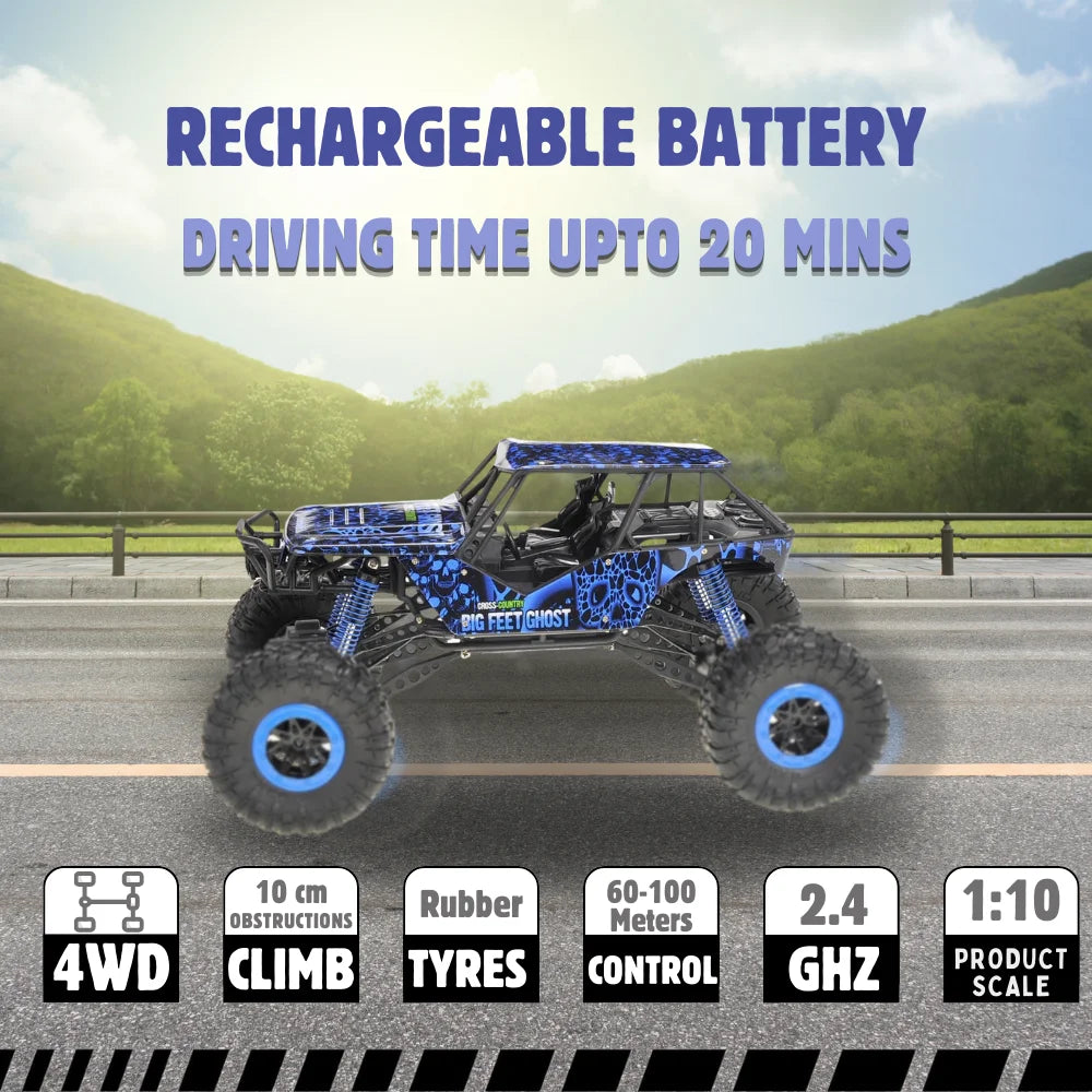 Rechargeable battery rally RC car with a 20-minute drive time, perfect for off-road fun.