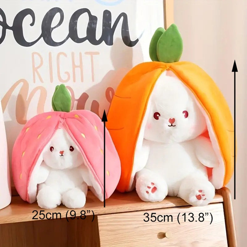 Strawberry Carrot Bunny Plush – Soft Gift Toy for Girls and Kids