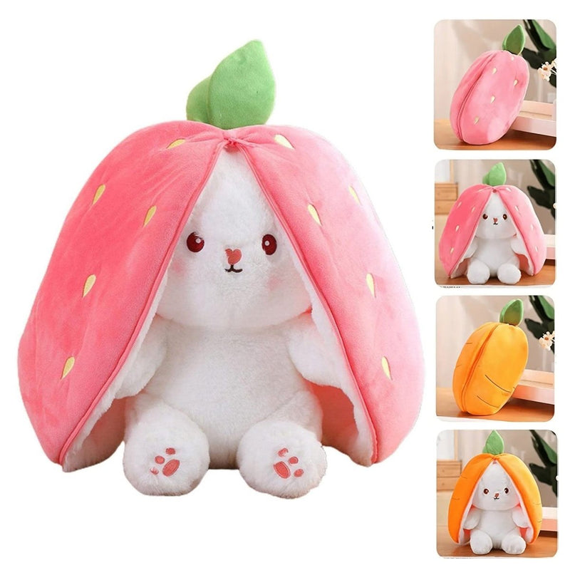 Strawberry Carrot Bunny Plush – Soft Gift Toy for Girls and Kids