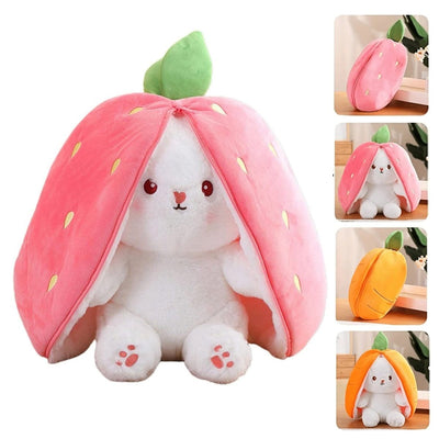 Image of Strawberry Carrot Bunny Plush – Soft Gift Toy for Girls and Kids