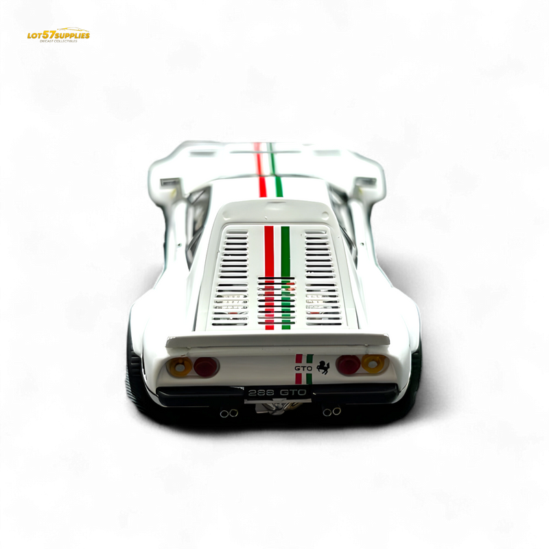 Car model with Italian flag design on a white background