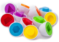 Sensory color matching eggs designed for toddlers to enhance hand-eye coordination and shape recognition