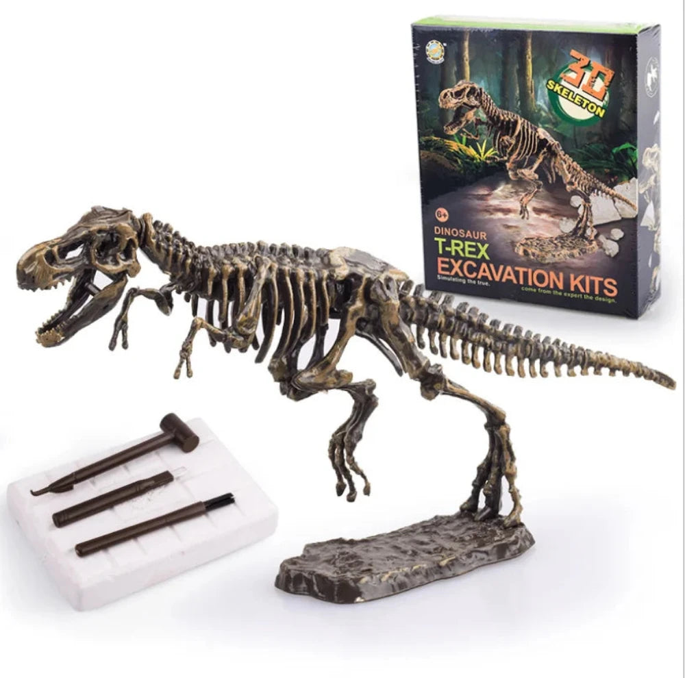 Dino Skeleton Toy - T-Rex Fossil Excavation Kit for Kids | Dinosaur Dig Science Kit