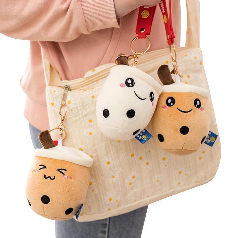 Cute Bubble Tea Keychains 3-Pack for Keys, Bags, and Gifts