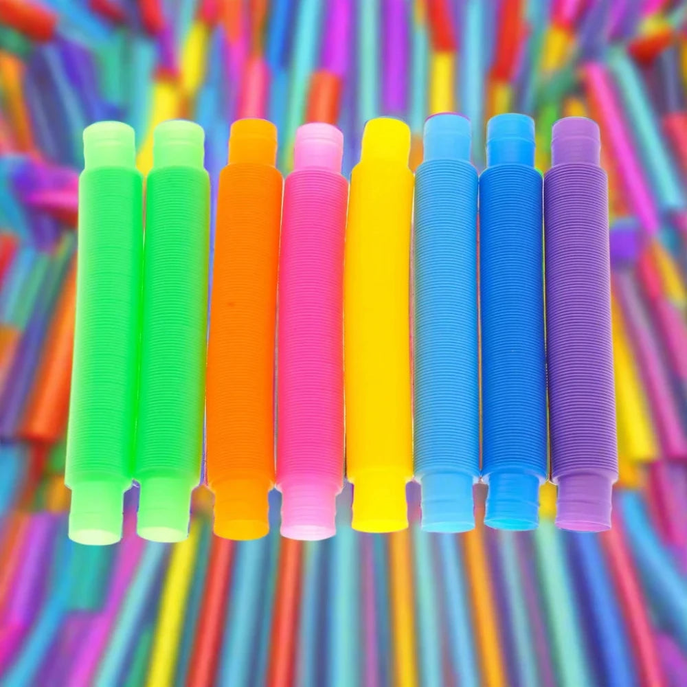 Stretch Tube Toy – 8-Pack Pop and Stretch Sensory Tubes for Kids, Fun and Interactive Fidget Toy Set
