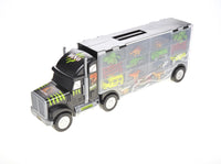 22" Dinosaur Transport Truck with Cars, Helicopter, and Dinosaur Toys – Ultimate Car Carrier Playset