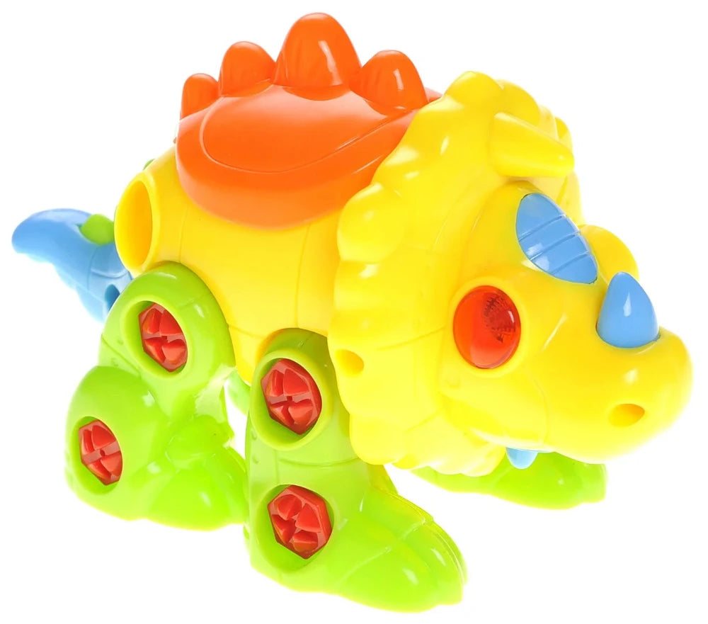 Dinosaur Take Apart Toy with Lights and Sounds - Interactive STEM Buildable Dino for Kids