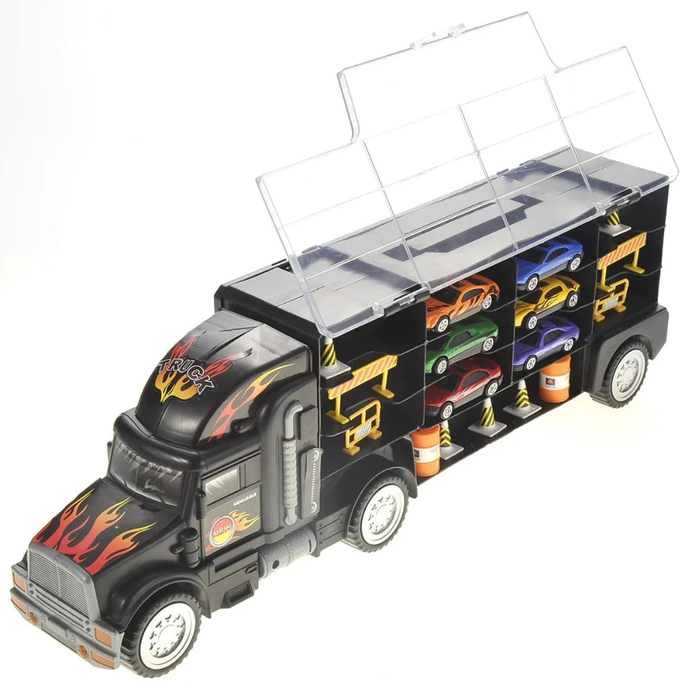 Toy Car Truck Carrier with Multiple Vehicles