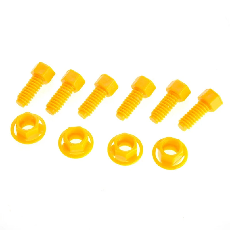 Toy bolts and nuts set for assembling an excavator toy truck, ideal for interactive play.