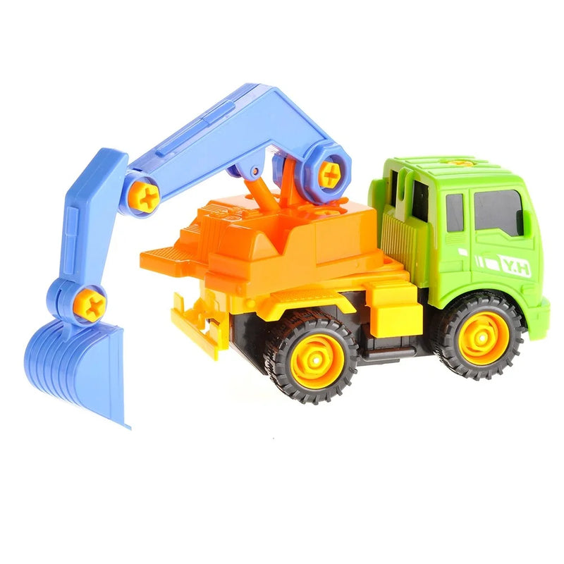 Movable arm on the toy excavator, perfect for digging and lifting during playtime construction activities.