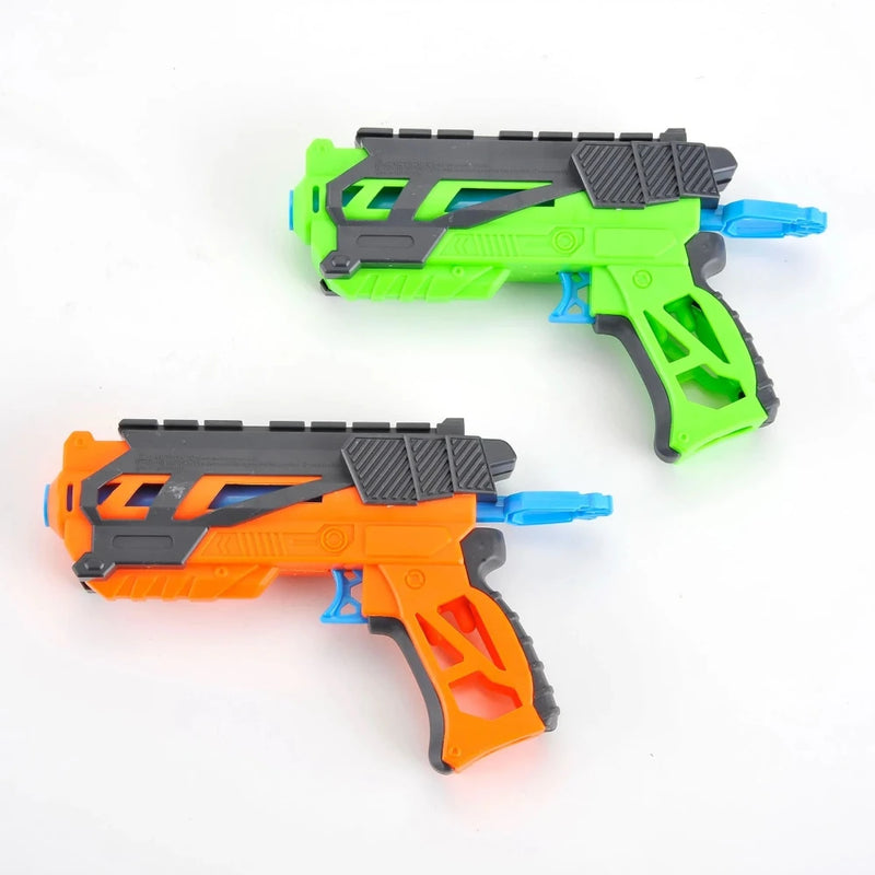 Complete toy gun and archery set with bows, targets, and foam projectiles, perfect for kids' active play sessions