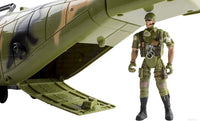 Military airplane toy with open cargo hatch and action figure soldier - detailed army airplane for imaginative military play
