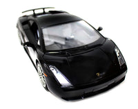 Black sports car model on a white background
