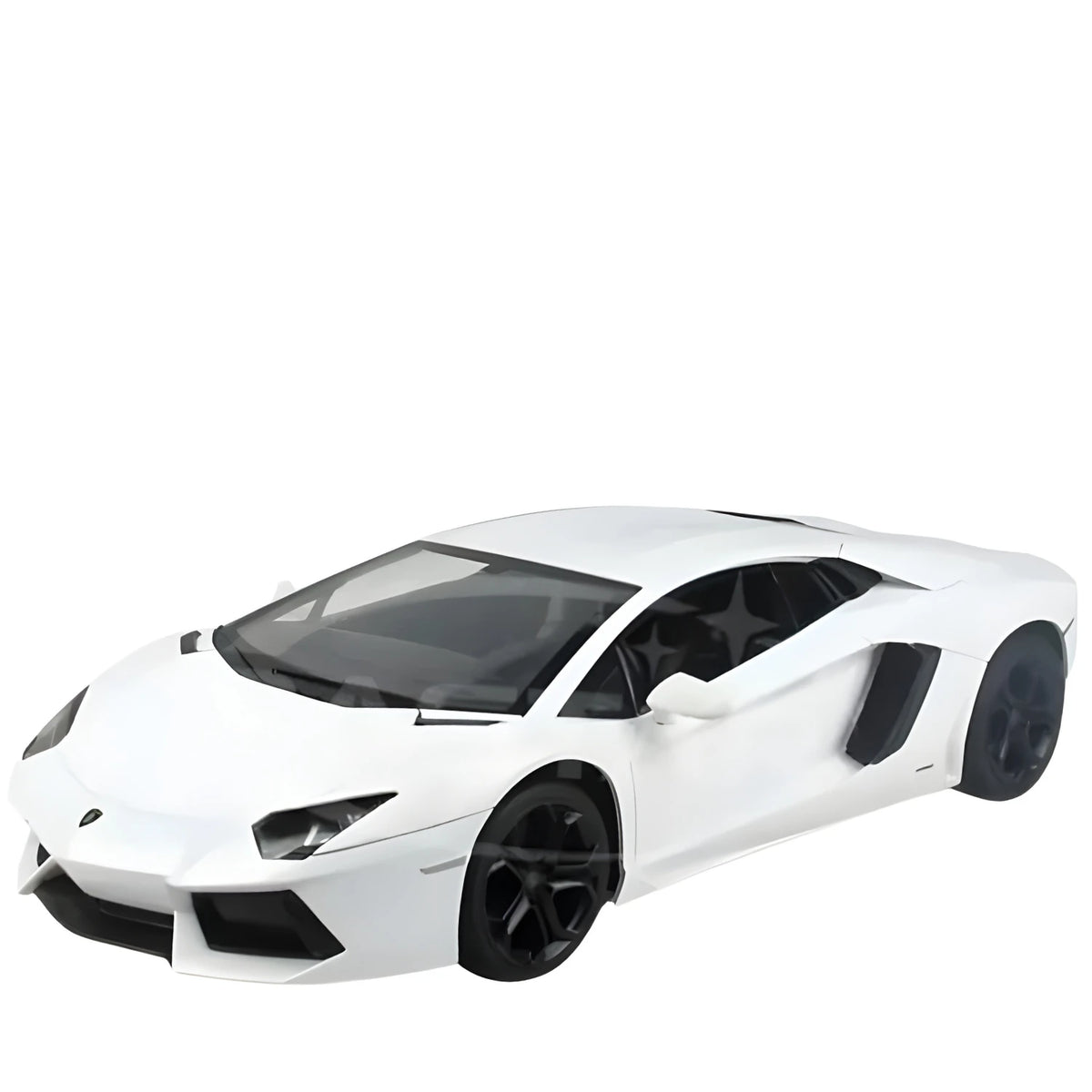 White toy sports car on a white background