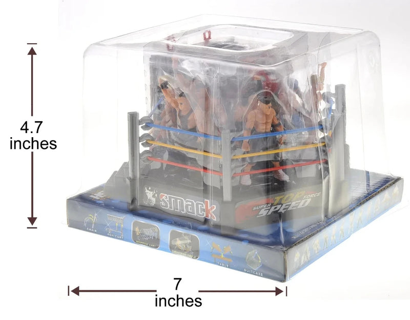 WWE Ring Toy Set packaging showing dimensions and features, perfect gift for WWE fans