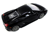 Black toy car on a white background