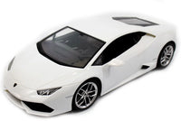 White toy sports car on a white background